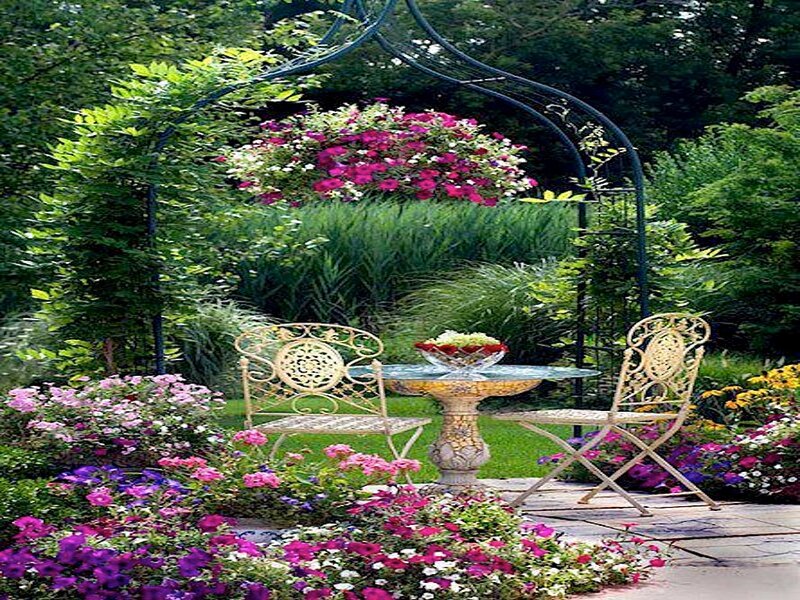 Garden Seating Area — Green, Serene