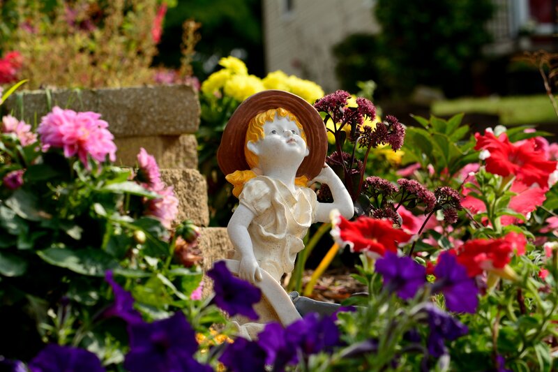 Garden Statue of Child