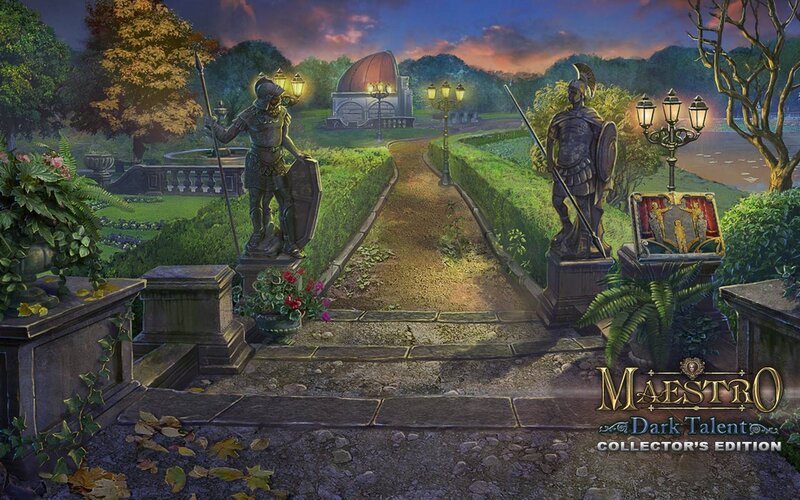 Garden Statues at Dusk