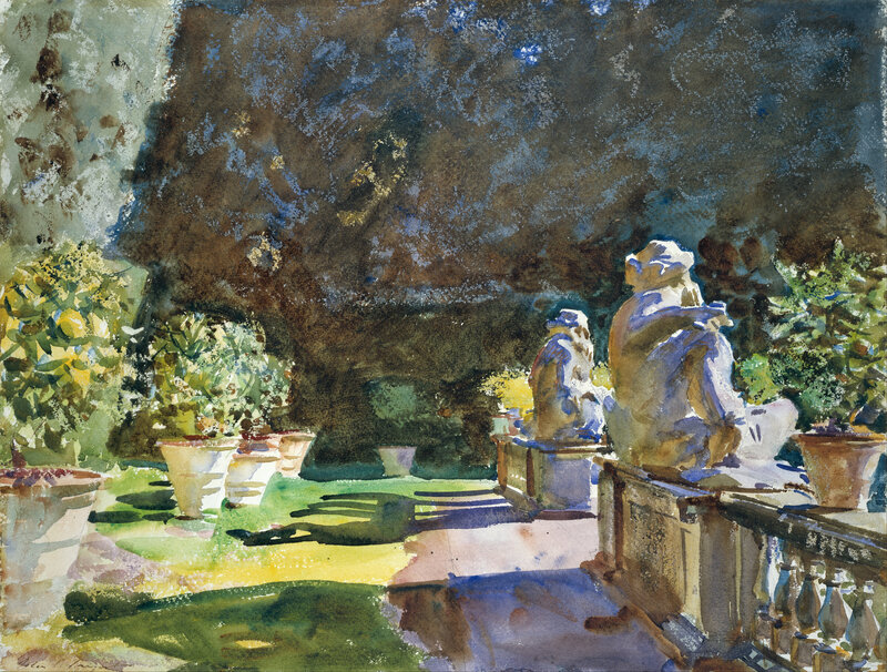 Garden Statues in Sunlight