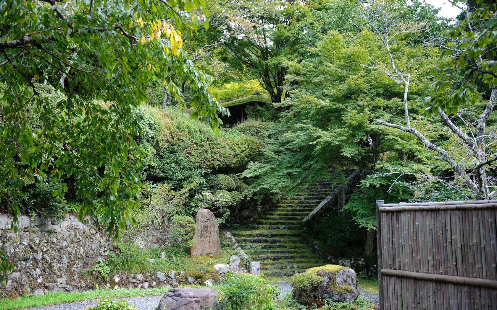 Garden stone and stairs