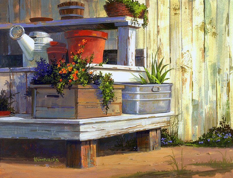 Garden Supplies on Bench
