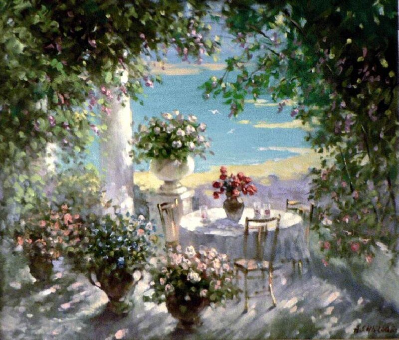 Garden Table by Sea