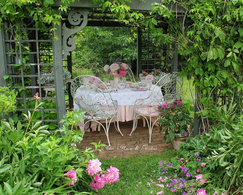 Garden Table with Chairs — Green, Serene, Summer