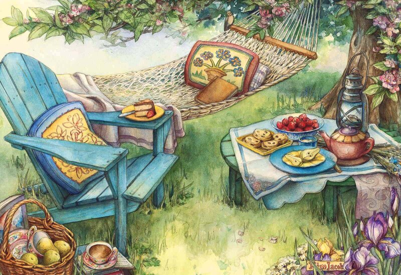 Garden Tea Party — Blue