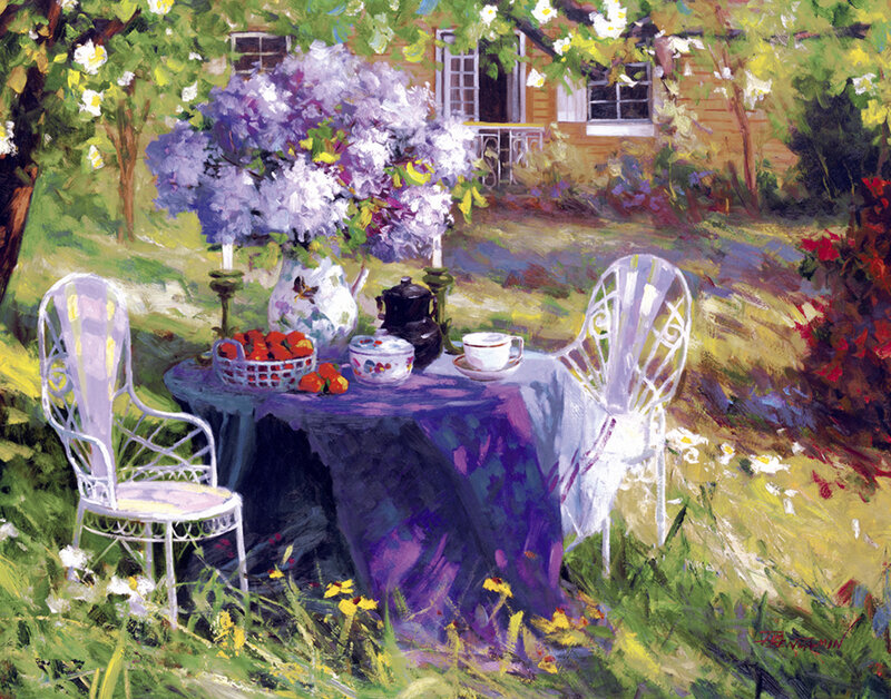 Garden Tea Table — Purple, Serene