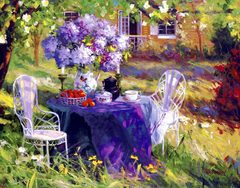 Garden Tea Table — Purple
