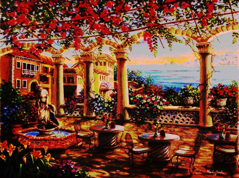 Garden Terrace with Fountain