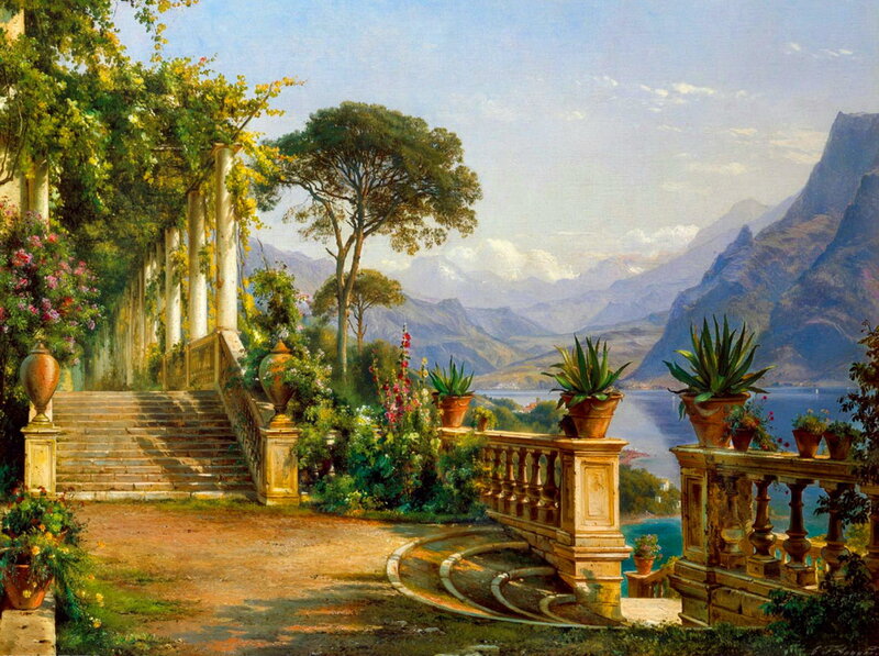 Garden Terrace with Lake