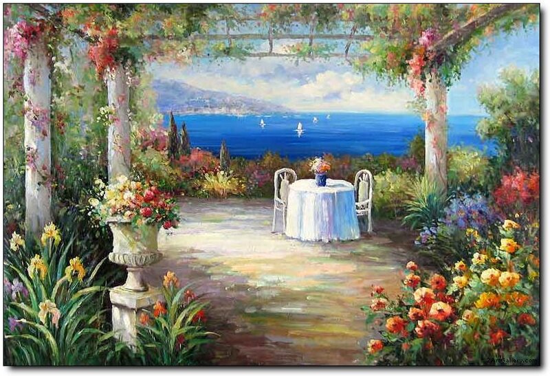 Garden terrace with sea view