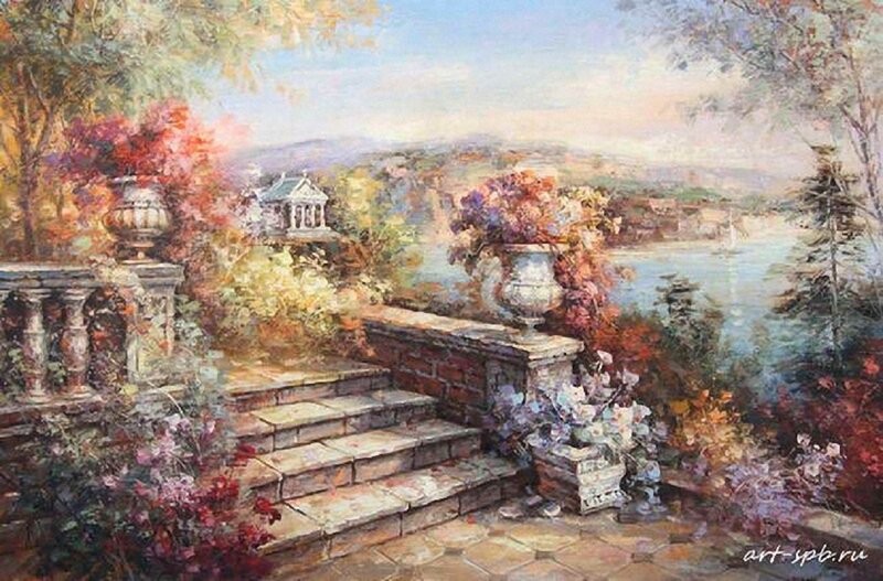 Garden Terrace with Steps