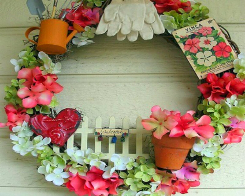 Garden-themed Wreath