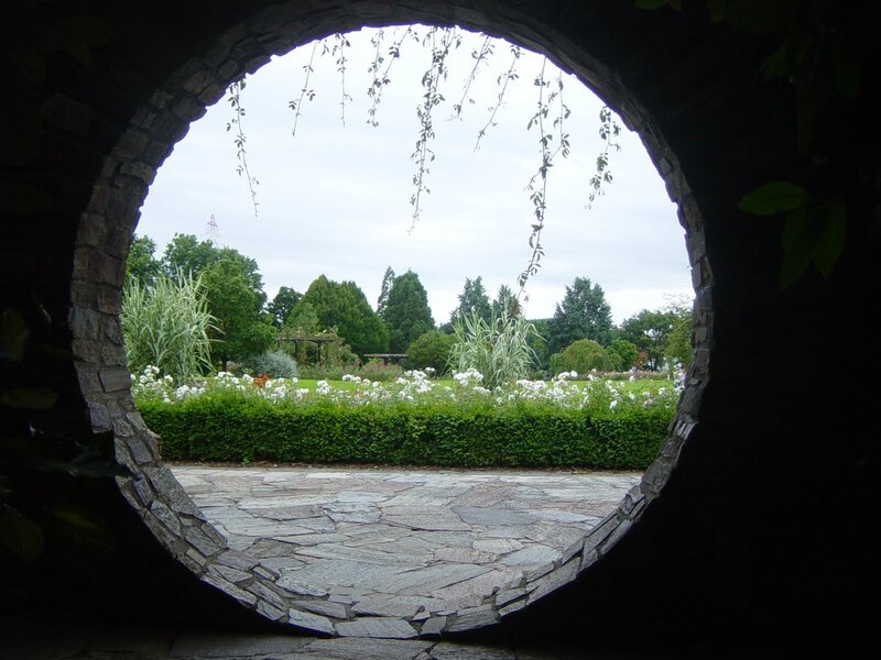 Garden Through Stone Arch