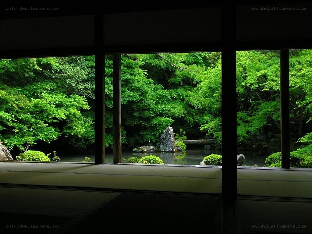 Garden view from a traditional room