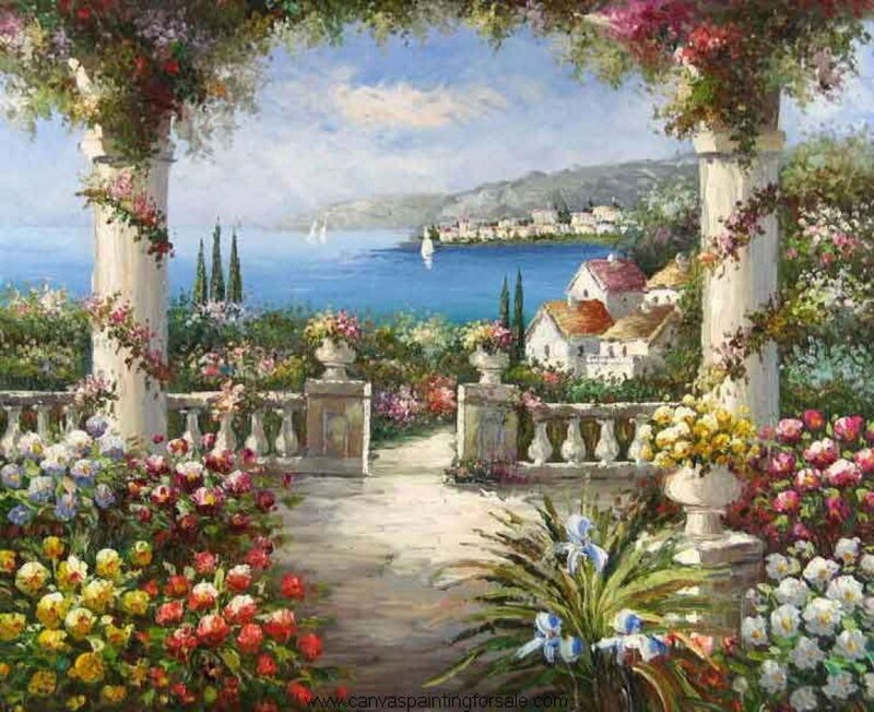 Garden View of Coastal Town