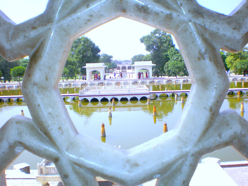 garden view through lattice