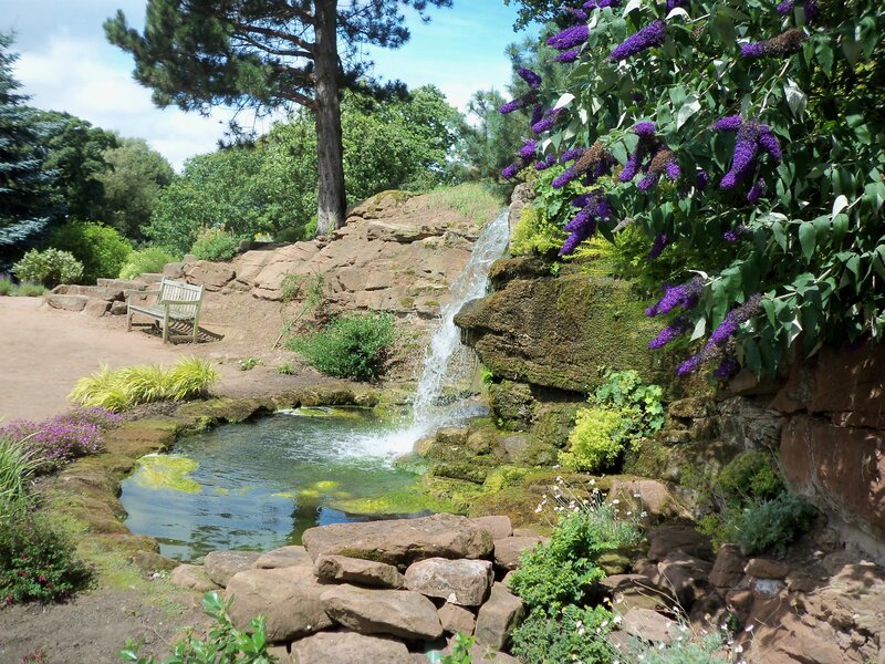 Garden Waterfall Pond — Green