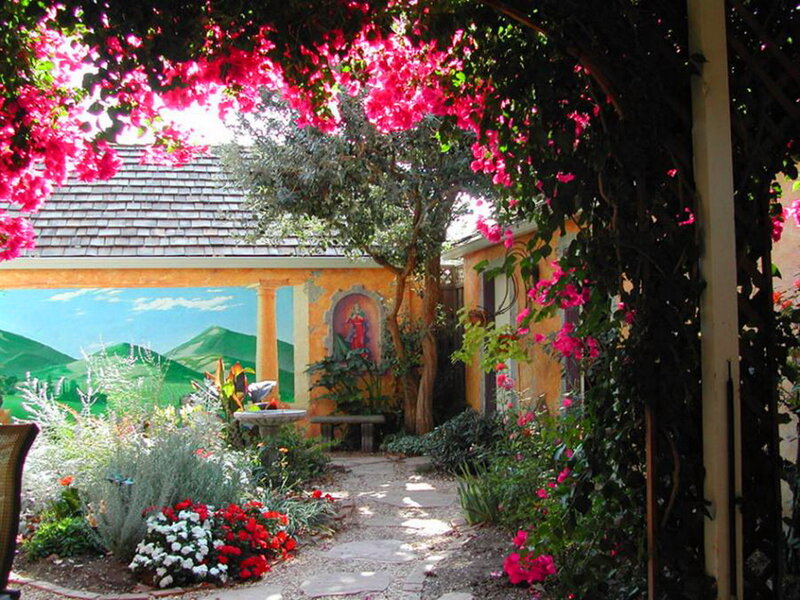 Garden with Bougainvillea