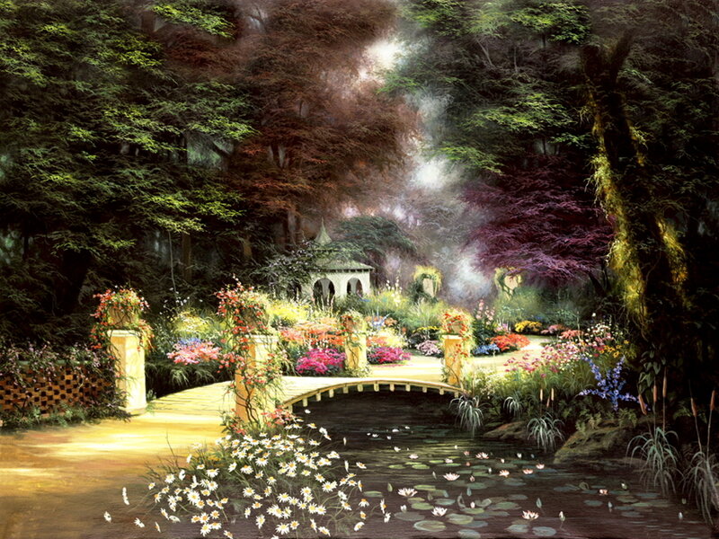 Garden with Bridge