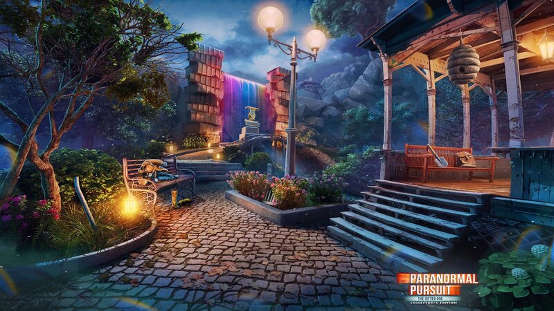 Garden with Cobblestone Path