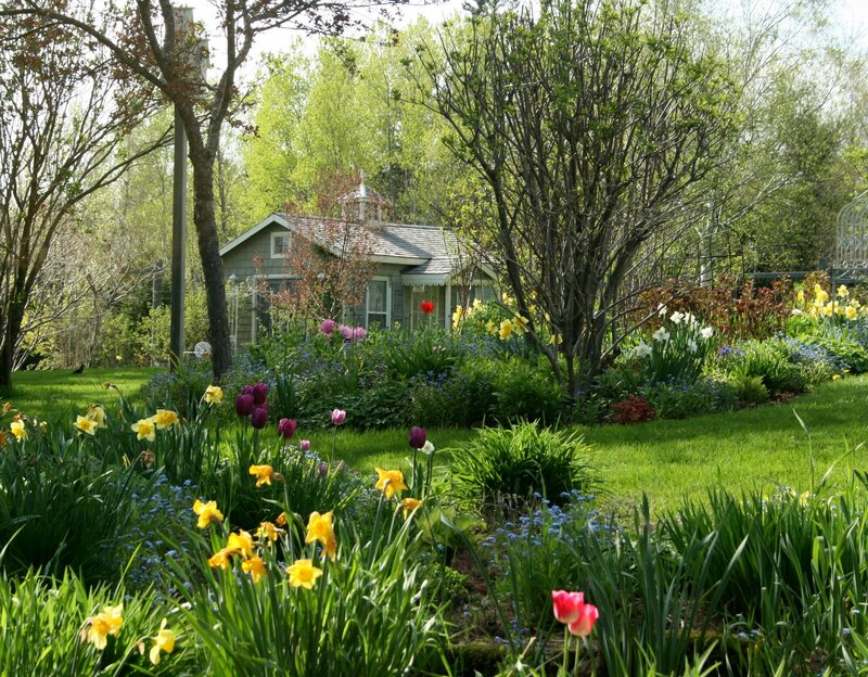 Garden with Cottage — Green, Serene