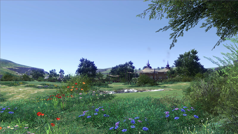 Garden with distant building