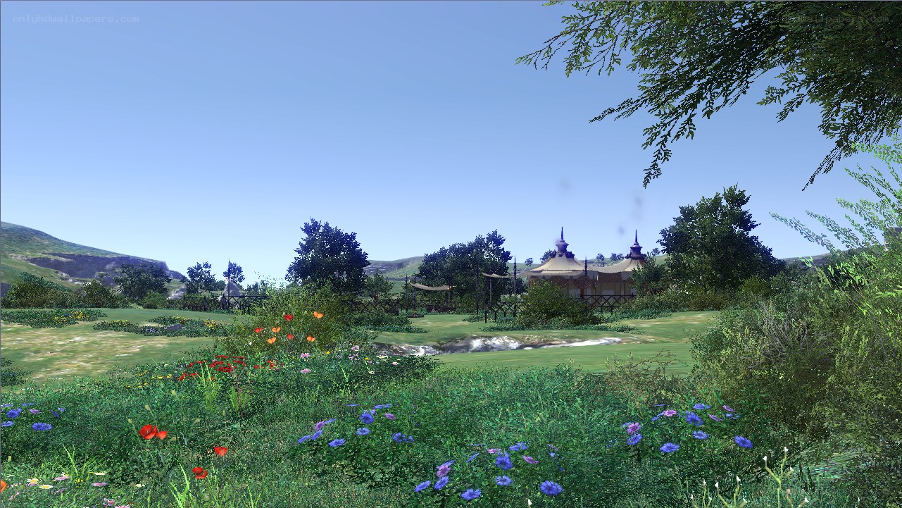 Garden with distant building