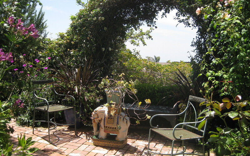 Garden with Elephant Statue