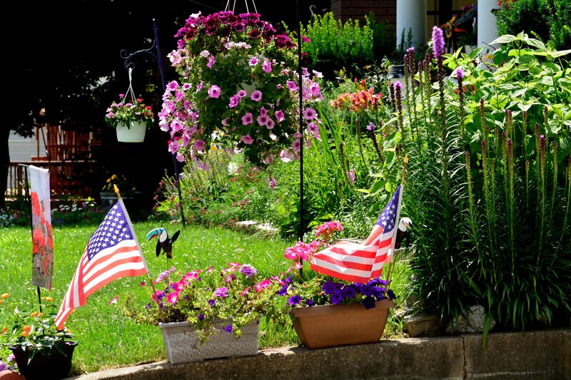 Garden with Flags