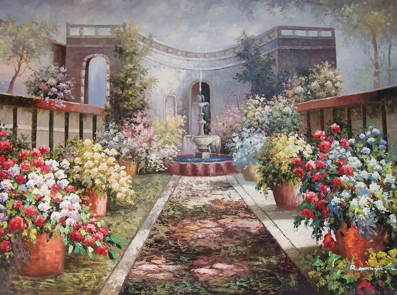 Garden with Fountain