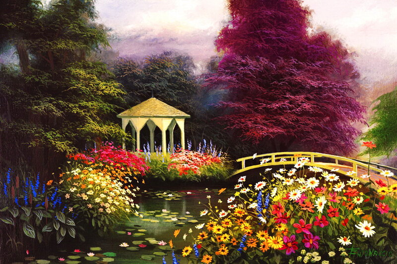 Garden with Gazebo — Purple