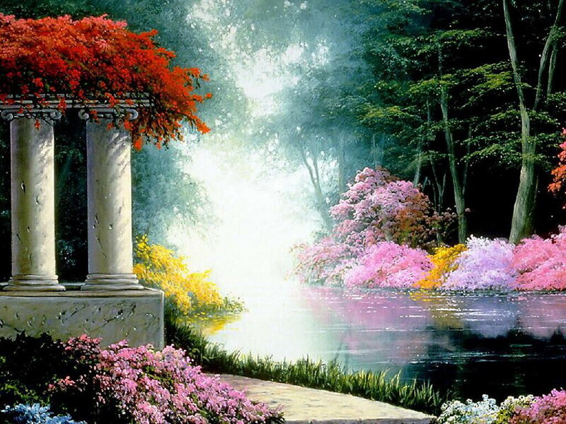 Garden with Gazebo — Red