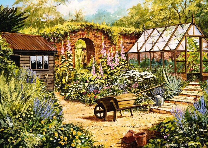 Garden with Greenhouse