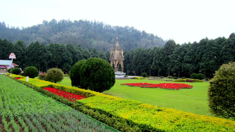Garden with Monument