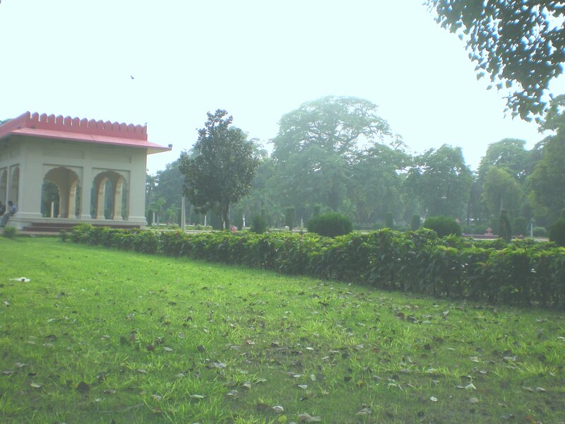 garden with pavilion