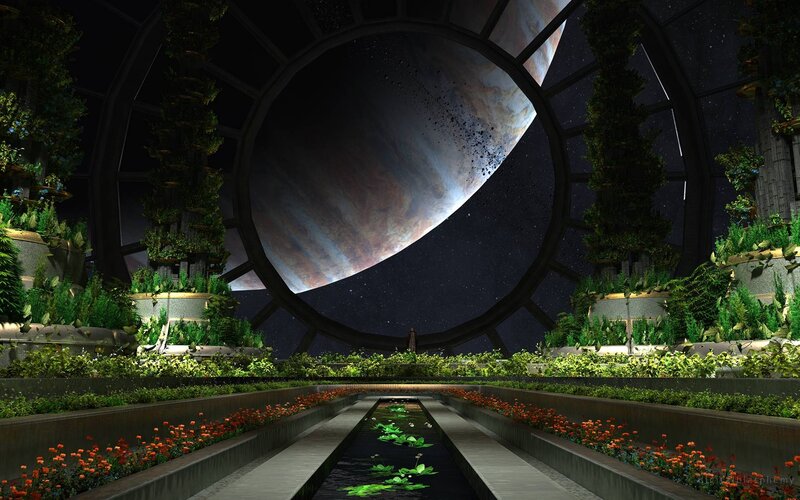 Garden with Planet View