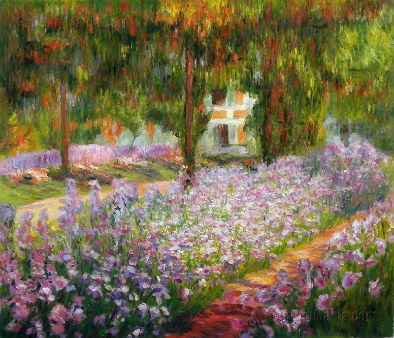 Garden with Purple Flowers — Green