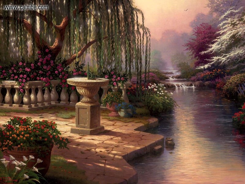Garden with River