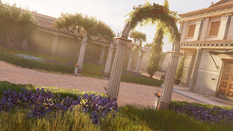 Garden with Stone Arch — Green, Serene