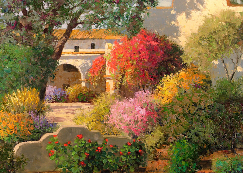 Garden with Stone Archway — Green, Serene