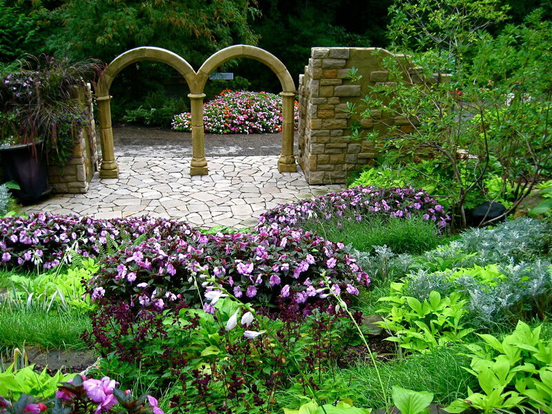 Garden with Stone Archway