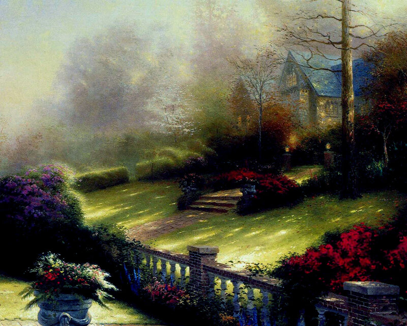 Garden with Stone House