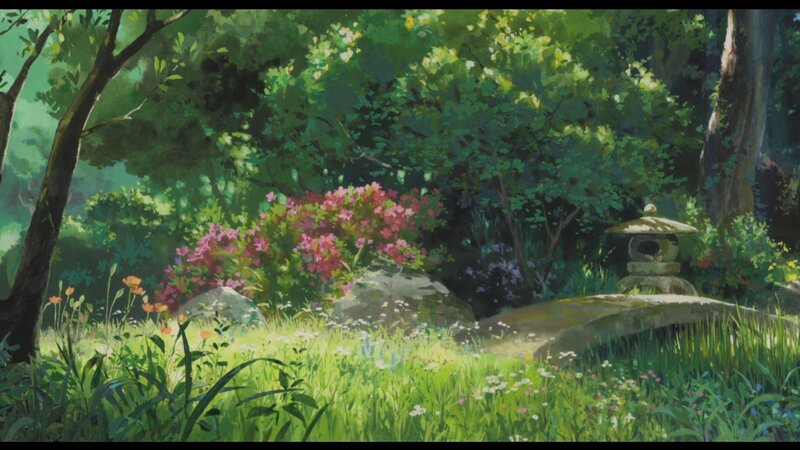 Garden with Stone Lantern