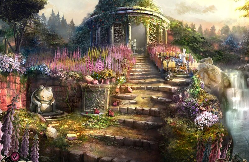 Garden with Stone Steps — Green