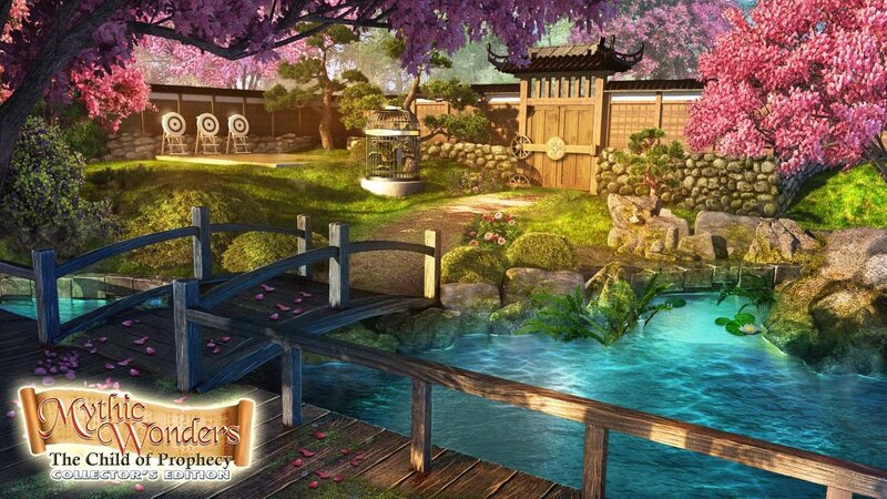 Garden with Wooden Bridge — Pink