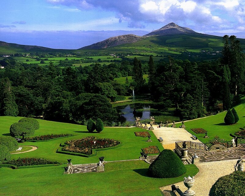 Gardens with mountain view