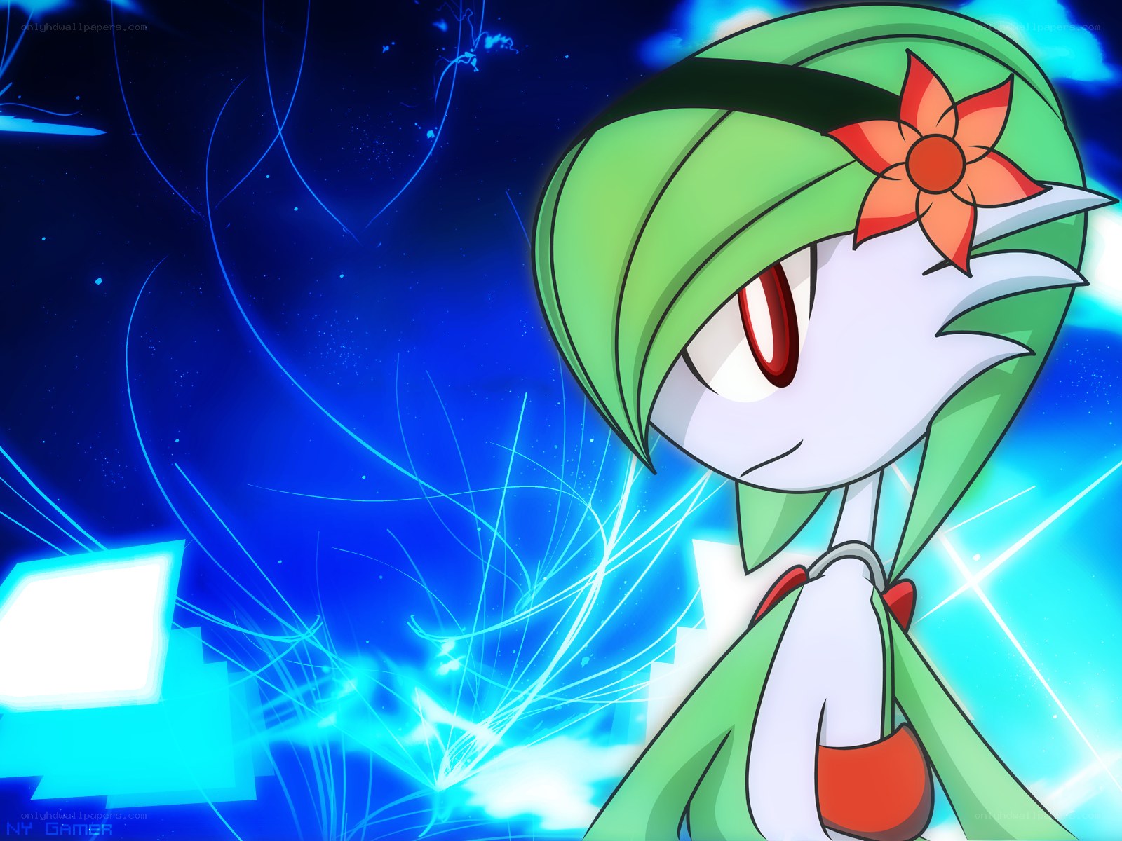Gardevoir in a blue aura