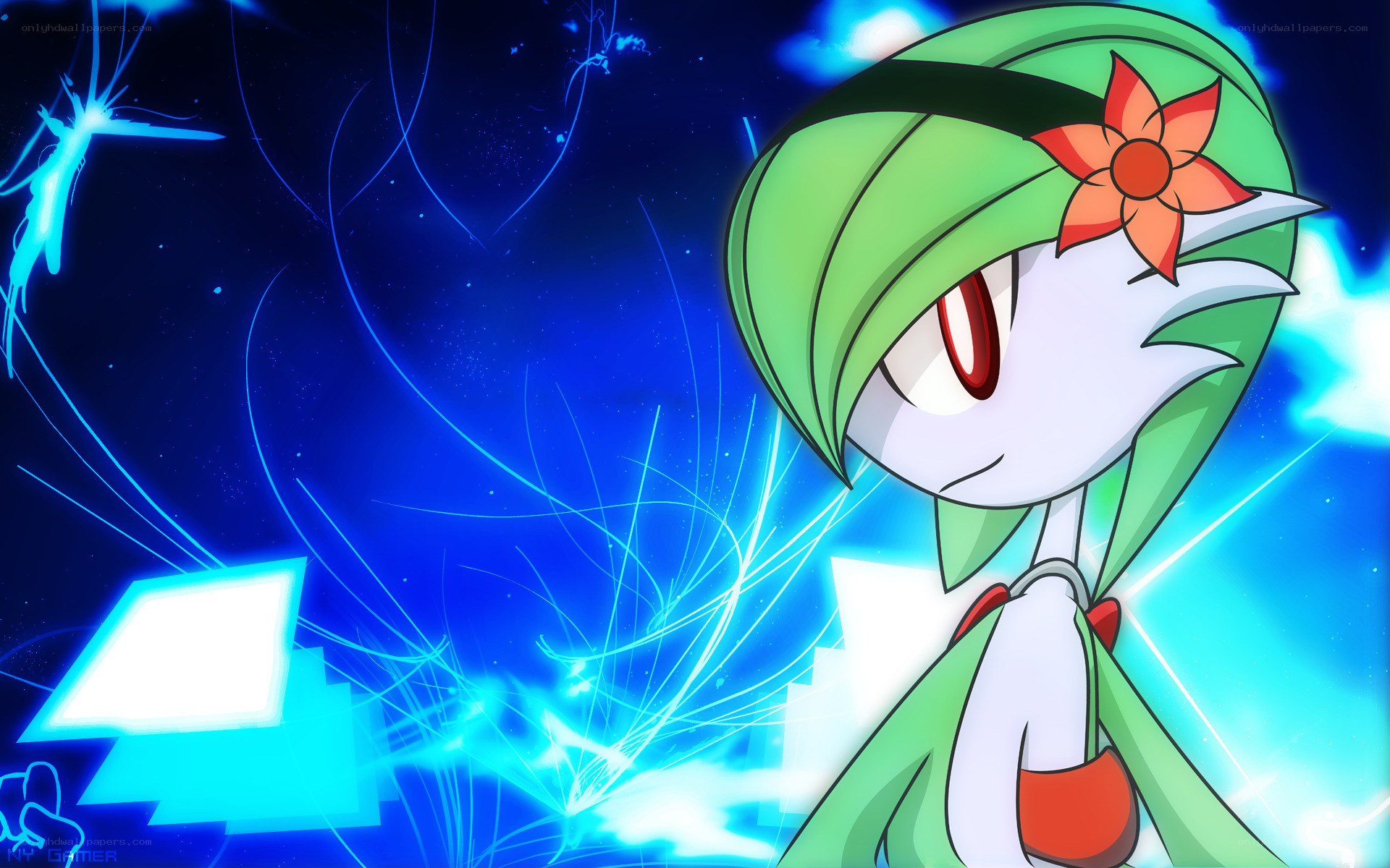 Gardevoir in a blue aura