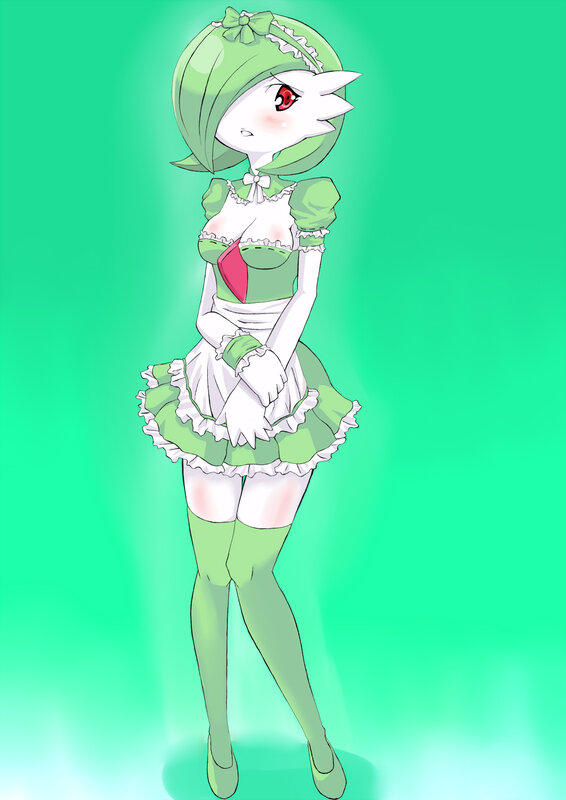 Gardevoir in a maid outfit