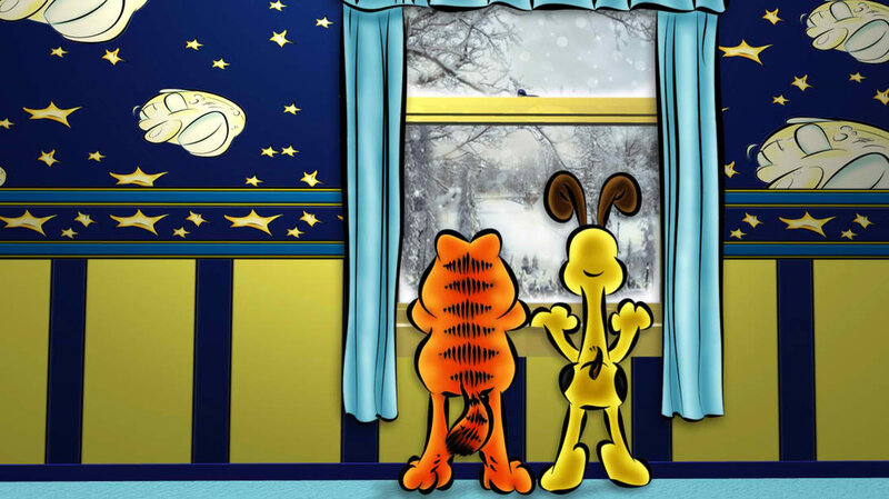 Garfield and Odie at Window